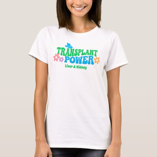 Individuell anpassbarer Transplantat-Power farbenf T-Shirt (Vorderseite)