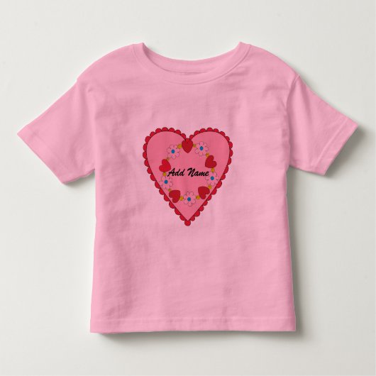 Individuell anpassbarer Valentine Kleinkind T - Sh Kleinkind T-shirt (Vorderseite)