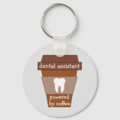 Individuell anpassbarer Zahnassistent mit Kaffeema Schlüsselanhänger (Vorderseite)