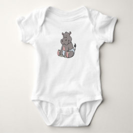 Individuell anpassbares Baby Hippo Baby Strampler