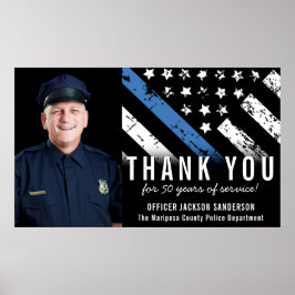 Individuell anpassbares Blue Line Police Rentireme Poster