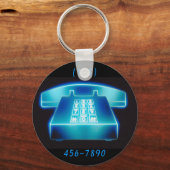 Individuell anpassbares Blue Phone Schlüsselanhänger (Vorderseite)