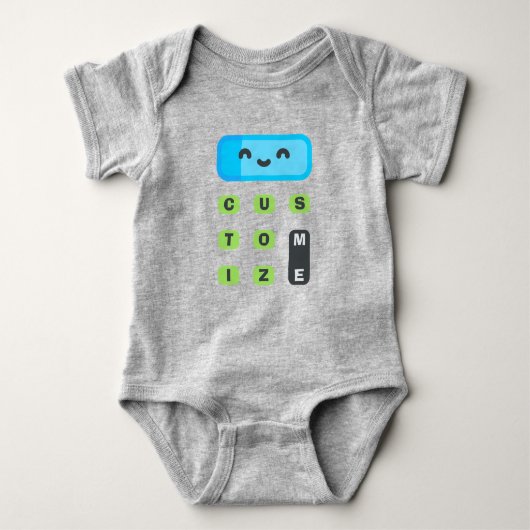 Individuell anpassbares Calculator Baby für zukünf Baby Strampler (Vorderseite)