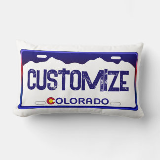 Individuell anpassbares Colorado blaues Nummernsch Lendenkissen