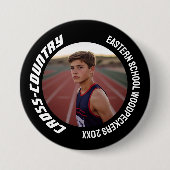 Individuell anpassbares Cross-Country Team Foto Button (Vorderseite)
