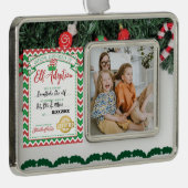 Individuell anpassbares Elf Adoption Certificate F Rahmen-Ornament Silber (Rechts)