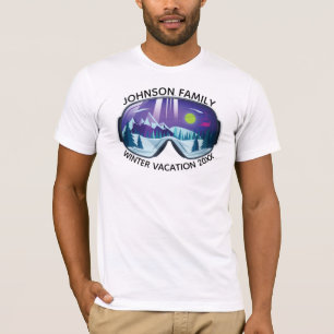 Individuell anpassbares Familien-Winterurlaub-T-Sh T-Shirt