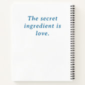 Individuell anpassbares Familienrezeptbuch Notizblock (Rückseite)