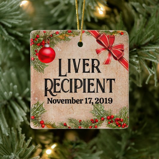 Individuell anpassbares Foto Transplantat Empfängn Keramikornament (Baum)