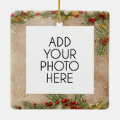 Individuell anpassbares Foto Transplantat Empfängn Keramikornament (Rückseite)