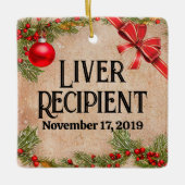 Individuell anpassbares Foto Transplantat Empfängn Keramikornament (Vorderseite)