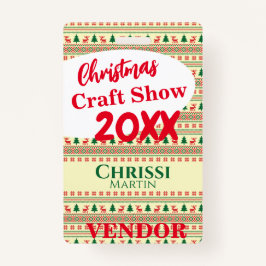 Individuell anpassbares Holiday Event Vendor ID Ab Ausweis