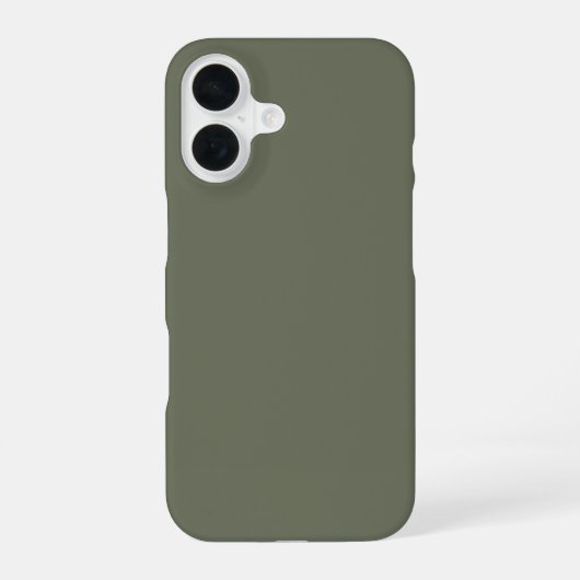 Individuell anpassbares Moss Green iPhone 16 Fall Hülle (Rückseite)