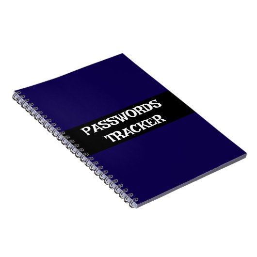 Individuell anpassbares PASSWORDS TRACKER Notebook Notizblock (Rechte Seite)