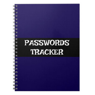 Individuell anpassbares PASSWORDS TRACKER Notebook Notizblock
