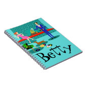 Individuell anpassbares Retro-Paar mit Dog-Noteboo Notizblock (Rechte Seite)