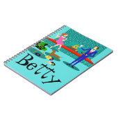 Individuell anpassbares Retro-Paar mit Dog-Noteboo Notizblock (Linke Seite)