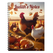 Individuell anpassbares Rooster-Notebook, Spiral-N Notizblock (Vorderseite)