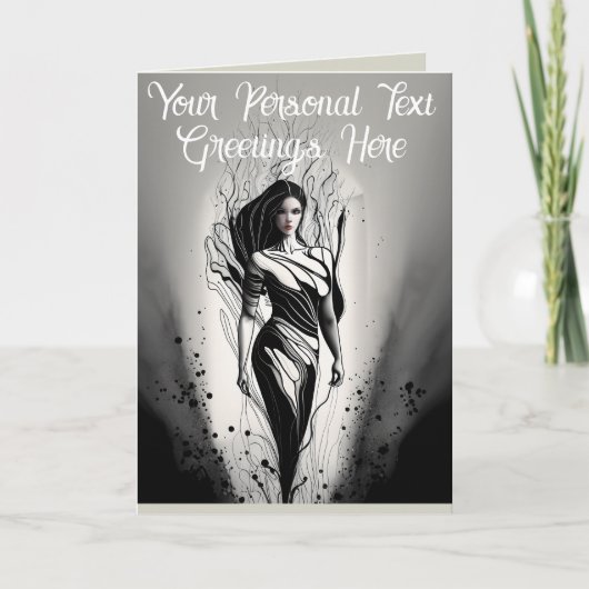 Individuell anpassbares schönes Modell Zeichnend i Karte (Vorderseite)