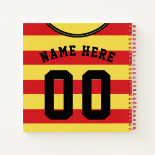 Individuell anpassbares Soccer-Jersey-Notebook Notizblock