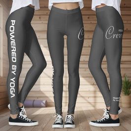Individuell bedruckte Yoga-Crew Dark Grey Leggings