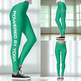 Individuell bedruckte Yoga-Crew Green Blue Leggings