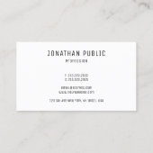 Individuell Beruflich Elegante Moderne Minimalisti Visitenkarte (Rückseite)