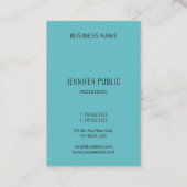 Individuell Berufliche Elegante Farben Moderne, ei Visitenkarte (Rückseite)