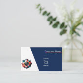 Individuell dynamisch beruflich visitenkarte (Stehend Vorderseite)