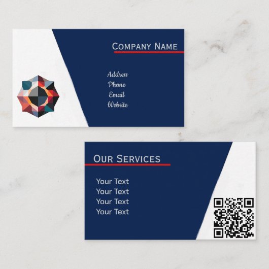 Individuell dynamisch beruflich visitenkarte (Vorne/Hinten)