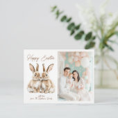Individuell 🐇 Eierstra Special Osterwunsch Feiertagspostkarte (Stehend Vorderseite)