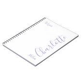 Individuell einfache Minimalistische Moderne Lila Notizblock (Linke Seite)