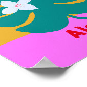 Individuell eingerichtete Aloha helle Farben Moder Poster (Ecke)