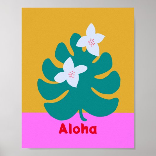 Individuell eingerichtete Aloha helle Farben Moder Poster (Vorne)