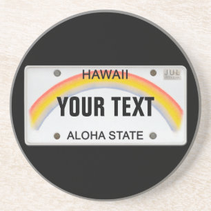 (individuell einstellbar) Hawaiianische Lizenzplat Sandstein Untersetzer