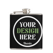 individuell, einzigartig, elegant & minimalistisch flachmann (Vorderseite)