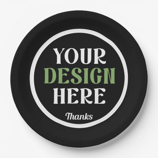 individuell, einzigartig, elegant & minimalistisch pappteller (Vorderseite)