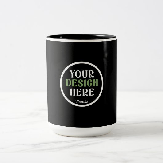 individuell, einzigartig, elegant & minimalistisch zweifarbige tasse (Mittel)