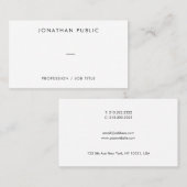 Individuell elegante, einfache moderne Vorlage Tre Visitenkarte (Vorne/Hinten)