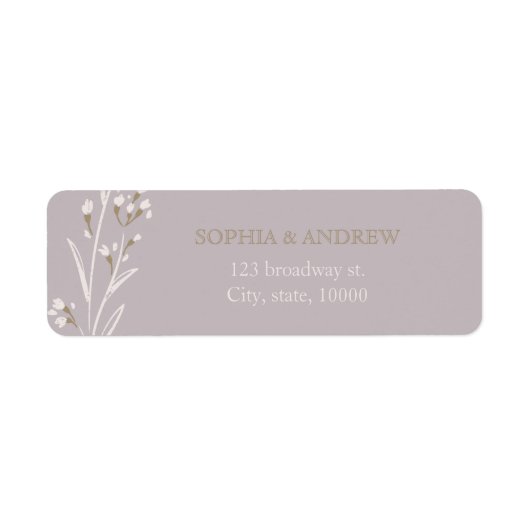 Individuell elegante florale lila rustikale Hochze (Vorne)