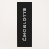 Individuell elegante minimale Schwarz-Weiß Yogamatte (Vorderseite)