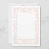 Individuell elegante rosa Spitzen dank Karren Dankeskarte (Rückseite)