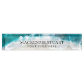 Individuell eleganter Beruflicher moderner Strand Namensplakette (Vorderseite)