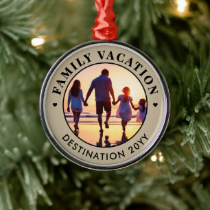 Individuell eleganter Familienurlaub Foto für Fa Ornament Aus Metall