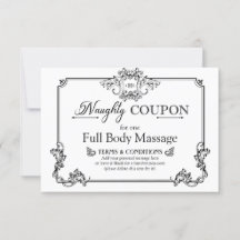 Individuell eleganter Spaß "Naughty Coupon" Valent