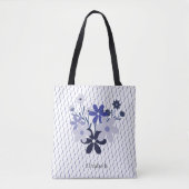 Individuell elegantes, blumenblaues lila violettes tasche (Vorderseite)