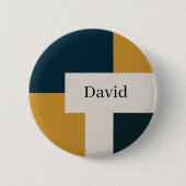 Individuell elegantes minimalistisches Design Button (Vorderseite)