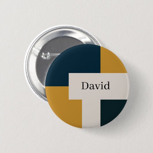 Individuell elegantes minimalistisches Design Button (Vorne & Hinten)