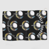Individuell elegantes Minimalistisches Golfdesign Golfhandtuch (Horizontal)