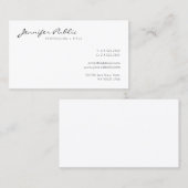 Individuell elegantes modernes Minimalistisches De Visitenkarte (Vorne/Hinten)